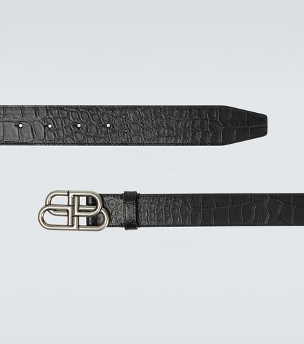 BB Large croc-effect leather belt - Balenciaga - Modalova