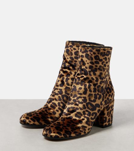 Joelle 70 leopard-print velvet ankle boots - Gianvito Rossi - Modalova
