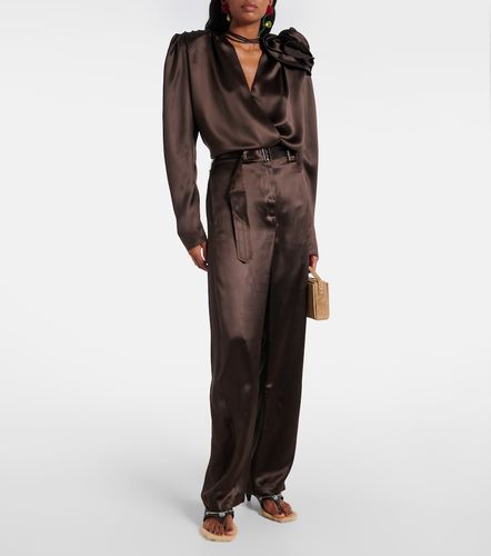 Sandali in pelle con shearling - Magda Butrym - Modalova