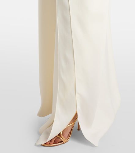 Feather-trimmed off-shoulder gown - Taller Marmo - Modalova