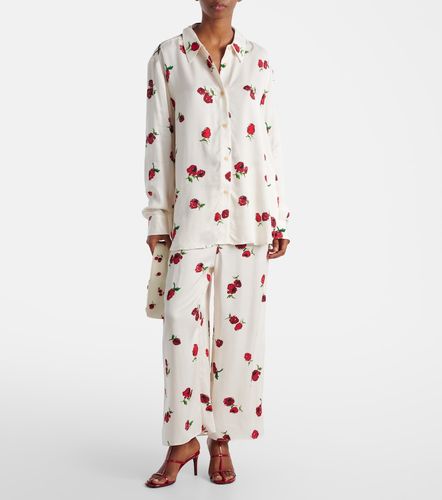 Mindy printed twill wide-leg pants - Khaite - Modalova