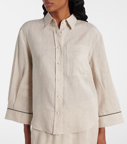 Camicia Monili in lino - Brunello Cucinelli - Modalova
