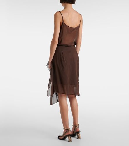Polka-dot silk-blend midi skirt - Dries Van Noten - Modalova