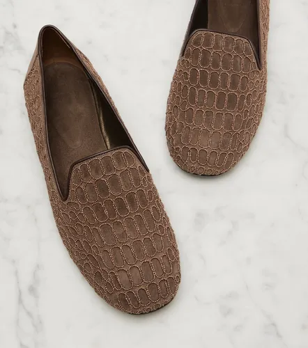 Embellished suede loafers - Brunello Cucinelli - Modalova