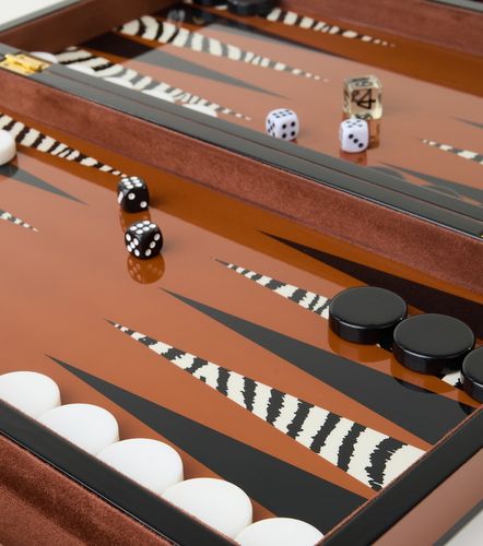 Juego de backgammon Zebra lacado - Jonathan Adler - Modalova