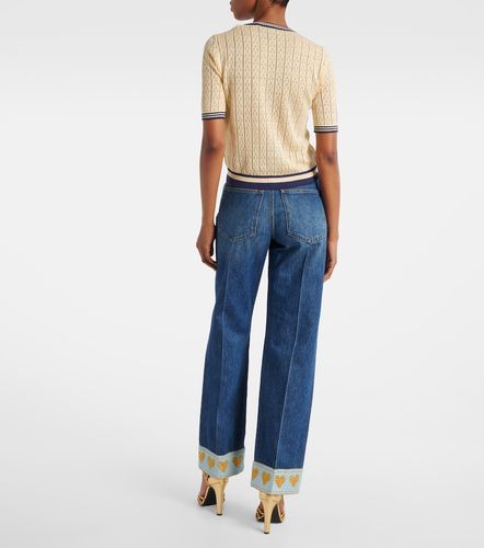 Cable-knit linen-blend cardigan - Valentino - Modalova