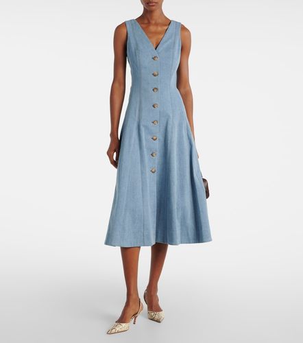 Abito midi Lou in denim a pieghe - Veronica Beard - Modalova