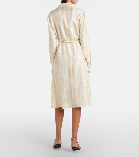 Abito chemisier Barocco in twill di seta - Versace - Modalova