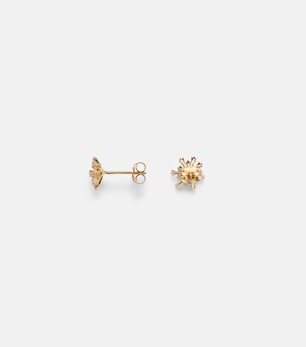Pendientes Burst Small de oro de 14 ct con diamantes - Sydney Evan - Modalova