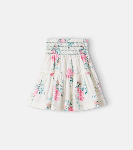 Falda de algodón floral fruncida - C'era Una Volta - Modalova