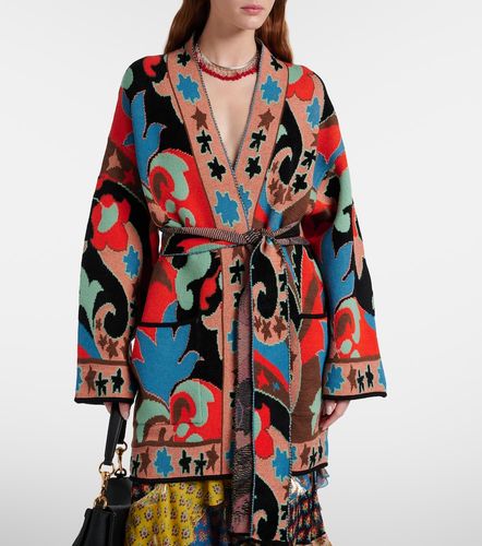 Jacquard wool-blend wrap cardigan - Etro - Modalova