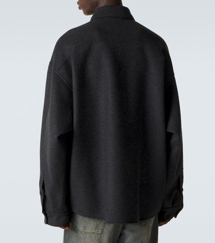 Giacca camicia in misto lana con zip - Balenciaga - Modalova