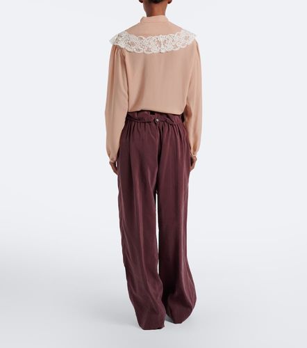 Chloé Weite Hose aus Popeline aus einem Seidengemisch - Chloe - Modalova