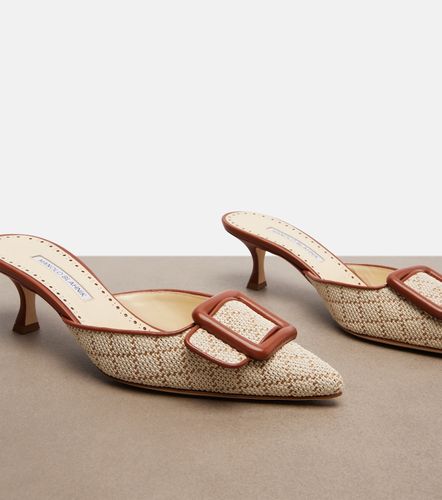 Maysale leather-trimmed mules - Manolo Blahnik - Modalova