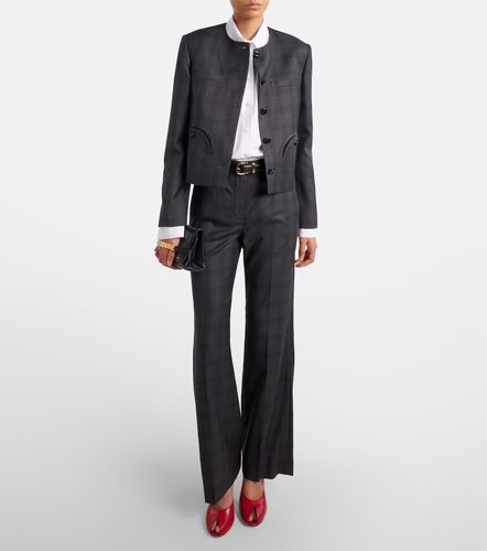Lundy checked virgin wool flared pants - Blaze Milano - Modalova