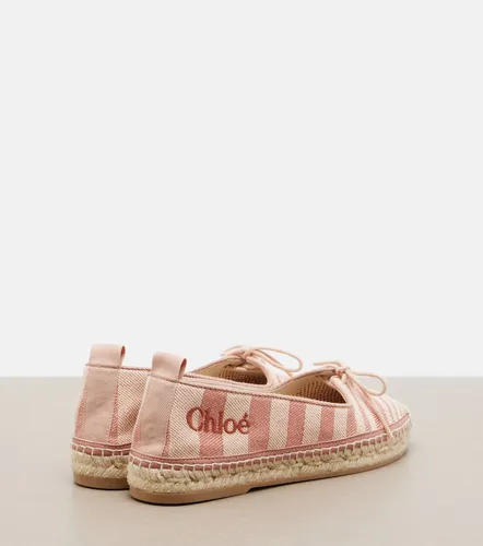 Chloé Alpargatas Isla de lona a rayas - Chloe - Modalova