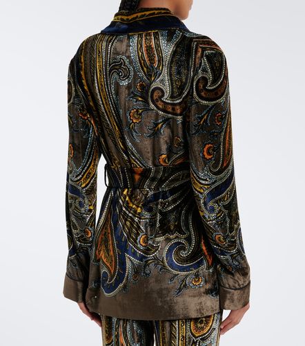 Blazer envolvente de terciopelo con paisley - Etro - Modalova