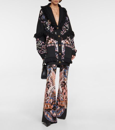 Floral high-rise flared wool pants - Etro - Modalova