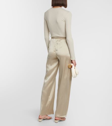 Silk satin straight pants - Christopher Esber - Modalova