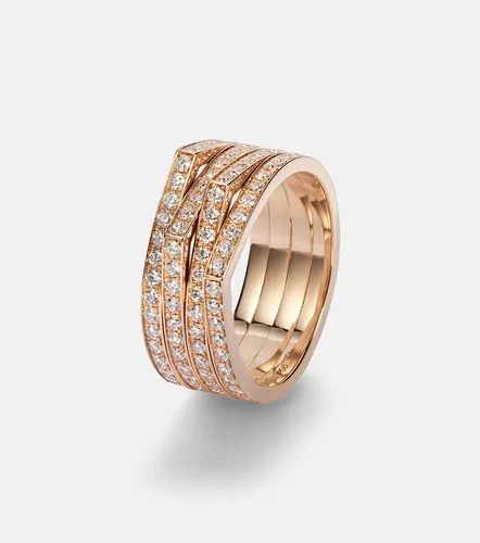 Antifer 4 rows 18kt rose gold ring with diamonds - Repossi - Modalova