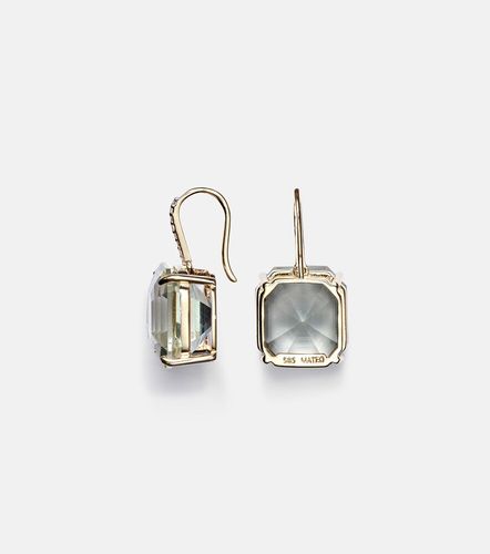 Kt earrings with amethysts and diamonds - Mateo - Modalova