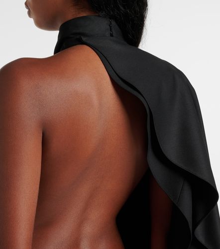 Open-back wool grain de poudre jumpsuit - Alaia - Modalova