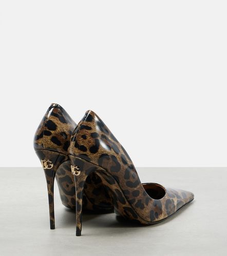 Leopard-print polished leather pumps - Dolce&Gabbana - Modalova