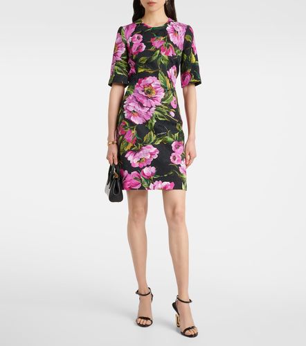 Vestido corto en jacquard de algodón - Dolce&Gabbana - Modalova