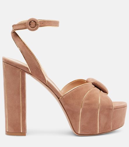 Suede platform sandals - Gianvito Rossi - Modalova