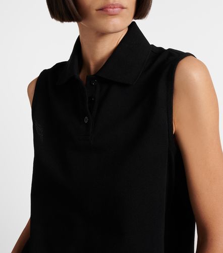 Top Cassandre de piqué de algodón - Saint Laurent - Modalova