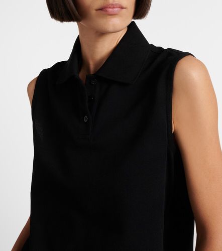 Top Cassandre in piqué di cotone - Saint Laurent - Modalova
