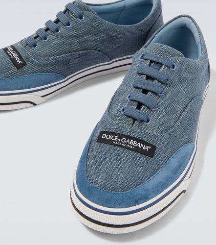 Suede-trimmed sneakers - Dolce&Gabbana - Modalova
