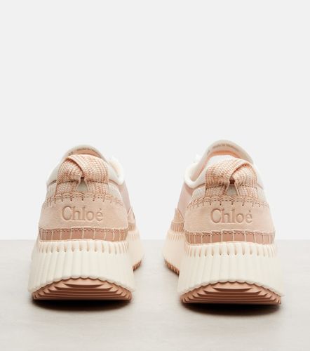 Nama leather-trimmed platform sneakers - Chloe - Modalova