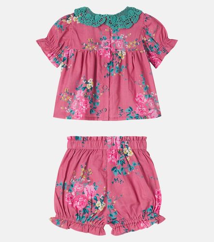 Bebé - set de top y shorts de algodón floral - C'era Una Volta - Modalova