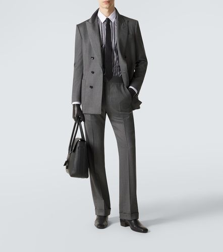 Pantalones rectos Mouliné de sarga de lana - Tom Ford - Modalova