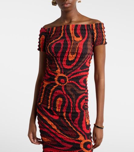 Marmo off-shoulder smocked crop top - Pucci - Modalova