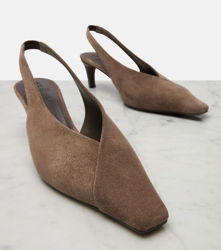 Suede slingback pumps - Brunello Cucinelli - Modalova
