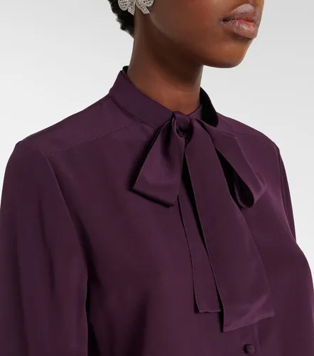 Blusa de crepé de china de seda con lazada - Valentino Garavani - Modalova