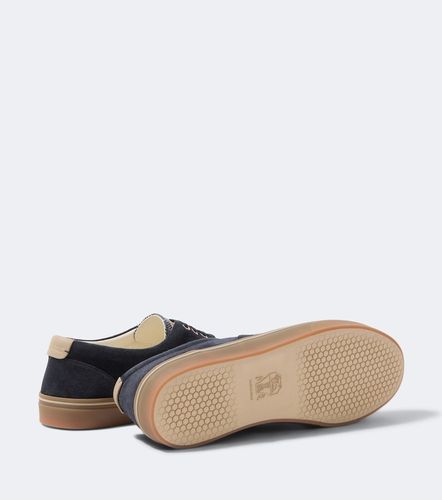 Sneakers in suede con pelle - Brunello Cucinelli - Modalova