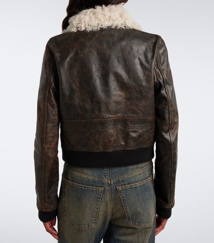 Fendi Giacca in pelle con shearling - Fendi - Modalova