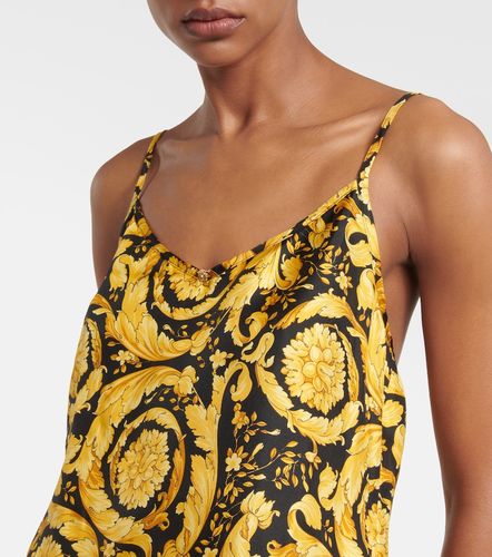 Versace Top lencero Barocco de seda - Versace - Modalova