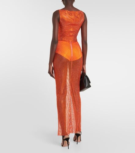 Gonna lunga in mesh con cristalli - Giuseppe di Morabito - Modalova