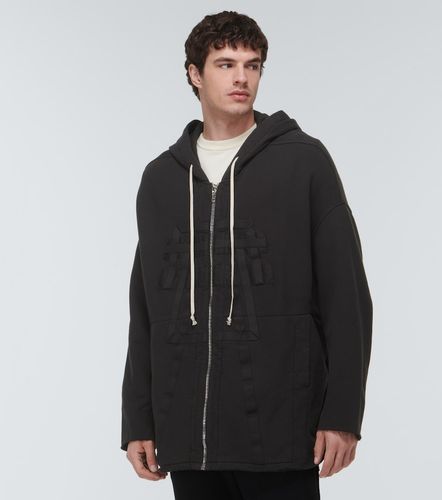 Felpa in cotone con cappuccio e zip - Rick Owens - Modalova