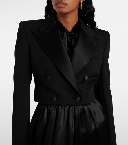 Giacca smoking cropped in misto cotone - Dolce&Gabbana - Modalova
