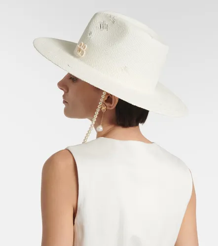 Fedora in paglia con perle bijoux - Ruslan Baginskiy - Modalova