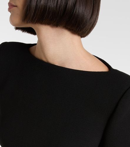 Shearling-trimmed virgin wool minidress - Valentino - Modalova