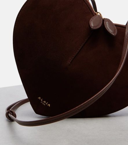 Alaïa Borsa a spalla Le Cœur Small in pelle e suede - Alaia - Modalova
