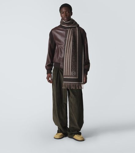 Anagram wool and cashmere jacquard scarf - Loewe - Modalova