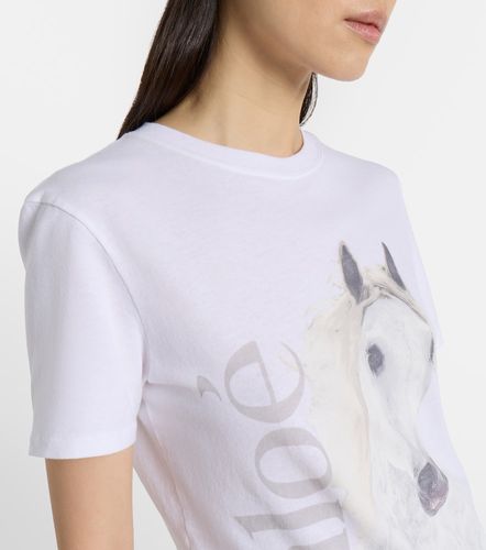 Chloé Camiseta de jersey de algodón con logo - Chloe - Modalova