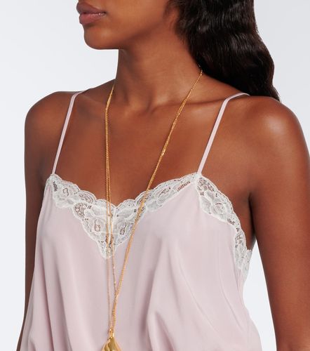 Lace-trimmed silk crepe de chine camisole - Chloe - Modalova